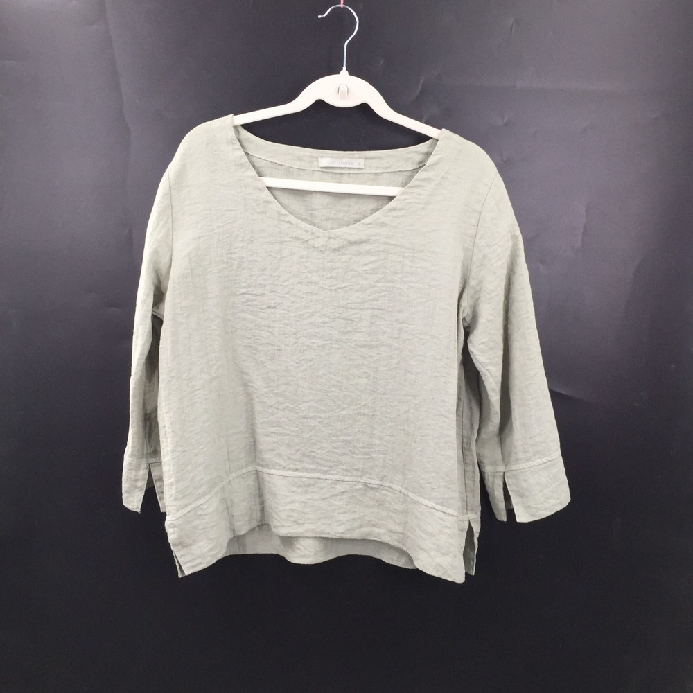 Cut Loose light Green lagenlook boho artsy Top whimsical boxy oversized M
